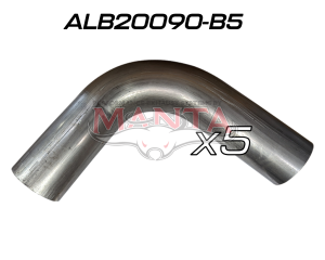 (Pack 5) 2IN (50.8MM) 90 DEG ALUMINISED MANDREL BEND