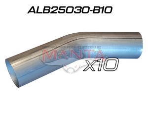 (Pack 10) 2 1/2in (63.5mm) 30deg Aluminised Mandrel Bend