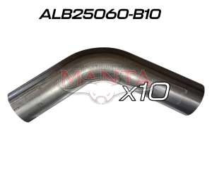 (Pack 10) 2 1/2in (63.5mm) 60deg Aluminised Mandrel Bend