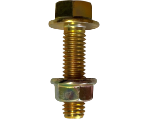M10 x 1.25 x 35mm Zinc Bolt & Flanged Nut - Max Torque 30.6 Nm
