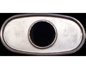 2 1/2in, 8in x 4in Oval Centre/Centre, 16in (400mm) Long, Megaflow Muffler - Medium - Aluminised