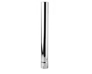 CHROME EXHAUST STACK STRAIGHT 3.5in OD X 24in (610MM) LONG WITH EXPANDED NOTCHED END