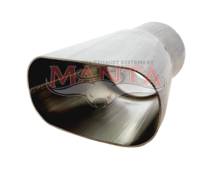 2 x 1 3/4in Inlet, 2in Outlet, Stainless Steel Collector Cone