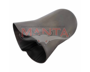 2 x 1 7/8in Inlet, 2in Outlet, Mild Steel Collector Cone