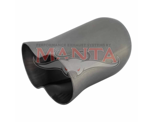 2 x 2in Inlet, 2 1/2in Outlet, Mild Steel Collector Cone