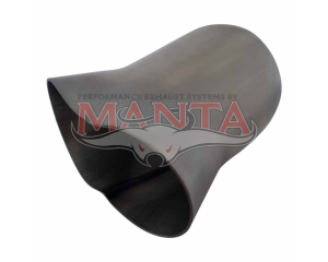 2 x 2 1/4in Inlet, 2 1/2in Outlet, Mild Steel Collector Cone