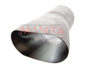 2 x 2 1/4in Inlet, 3in Outlet, Stainless Steel Collector Cone