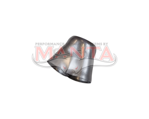 2 x 3in Inlet, 3 1/2in Outlet, Mild Steel Collector Cone