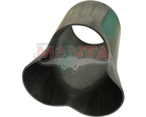 3 x 1 5/8in Inlet, 2in Outlet, Mild Steel Collector Cone