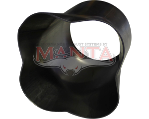 4 x 1 1/2in Inlet, 2 1/2in Outlet, Stainless Steel Collector Cone
