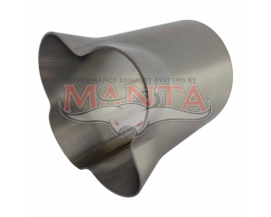 4 x 1 5/8in Inlet, 3in Outlet, Stainless Steel Collector Cone