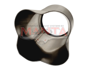 4 x 1 7/8in in, 3in Outlet, Mild Steel Collector Cone
