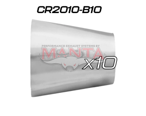 (Pack 10) 2in (50.8mm) to 1in (25.4mm) x 1.6mm, Stainless Concentric Reducer
