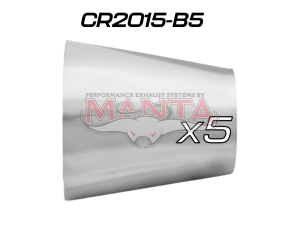(Pack 5) 2in (50.8mm) to 1 1/2in (38.1mm) x 1.6mm, Stainless Concentric Reducer