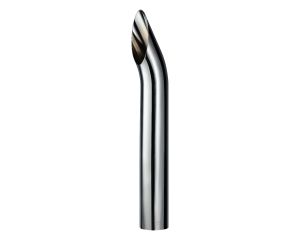 CHROME EXHAUST STACK CURVED 3in OD X 36in (915MM) LONG, PLAIN INLET