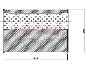 3in, 8in x 5in Oval Offset/Same Side, 12in (300mm) Long, Megaflow Muffler - Medium - Aluminised