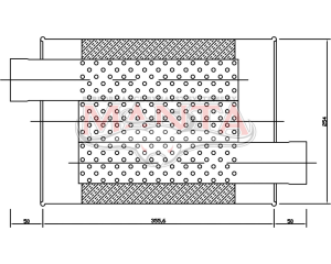 2 1/2in, 10in x 4in Oval Offset/Offset, 14in (350mm) Long, Triflow/Turbo Muffler - Quiet