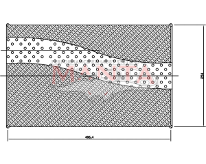 2 1/2in, 10in x 4in Oval Offset/Centre, 16in (400mm) Long, Megaflow Muffler - Medium - Aluminised