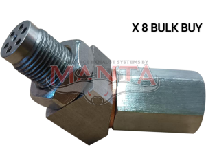 O2 Sensor Nut Extension 45 Degree 18mm X 1.5P X 40mm High, Pack of 8