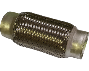 1 3/4in ID x 152mm (6in) Stainless Steel Flex Bellow, Double Braided Liner