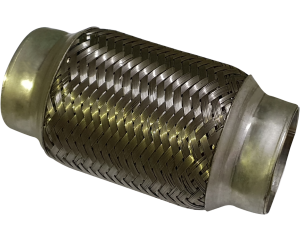 2 1/4in ID x 160mm (6in) Stainless Steel Flex Bellow, Double Braided Liner