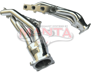 RAM1500 V8 HEMI 1 3/4in Extractors with 3in outlets - Ceramic Coated (Silver)