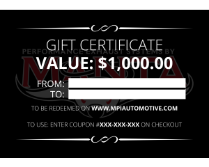 MPIAUTOMOTIVE.COM $1000 GIFT CARD