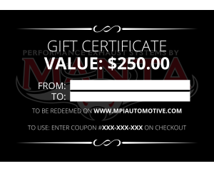 MPIAUTOMOTIVE.COM $250 GIFT CARD