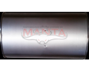 3in, 11in x 6in Oval Offset/Offset, 20in (500mm) Long, Megaflow Muffler - Medium - Aluminised Steel