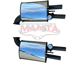 VF HSV Sedan 3in Rear Mufflers (pair) - With Vacuum Bimodal