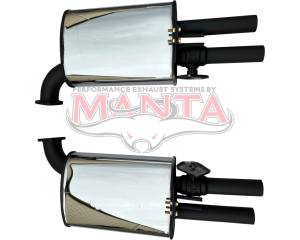 VE VF Ute 2.5in Rear Mufflers (pair) with electronic valves
