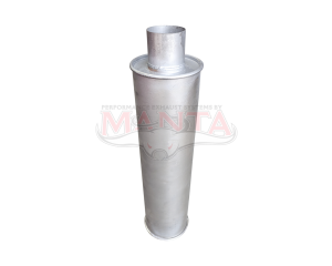 3in, 6in Round Centre/Centre, 24in (600mm) Long, Baffled Muffler - Quiet - Aluminised Steel