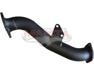 LandCruiser HDJ80-HZJ105 1HDT 3in Dump Pipe Inside Chassis, 4 Bolt Fixed Rectangle Style Flange