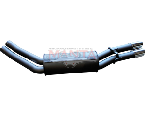 Holden Statesman WH Sedan V8 Dual 2 1/2in Rear Muffler With Chrome Tips