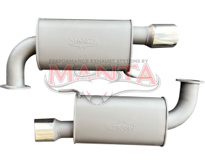 FORD MUSTANG V8 3in DUAL REAR MUFFLERS WITH SINGLE 4in TIPS