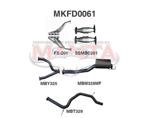 Ford Falcon AU V8 IRS Sedan 3in With Extractors Muffler/Tailpipe