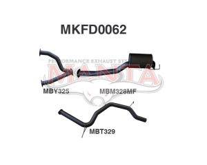Ford Falcon AU V8 IRS Sedan 3in CatBack Muffler/Tailpipe