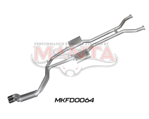 Ford Falcon AU V8 IRS SDN 2.5in Dual Catback Muffler