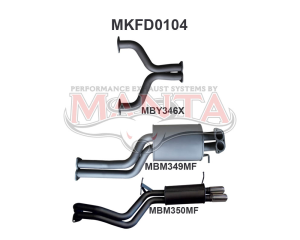 Ford BA BF V8 Sedan 2.5in Dual CatBack Muffler/Muffler