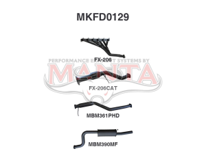 Ford Falcon BA BF 6 Cylinder Ute Full System Hotdog/Muffler
