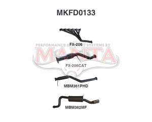 Ford Falcon BA BF 6cl XR6 Ute Full System Hotdog/Muffler