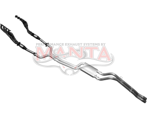 Ford BA BF V8 4V Ute 2.5in Dual With Extractors Muffler/Tailpipe