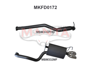 Ford Falcon FG 6 Cylinder N/A Sedan Catback Hotdog/Muffler