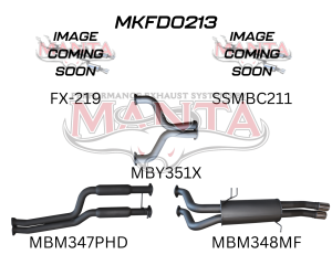Ford FG 5.4L V8 Ute 2.5in Dual With Extractors Hotdog/Muffler