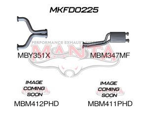 Ford FG V8 Ute 2.5in L & R CatBack Muffler/Hotdog