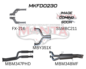 Ford FG 5.0L V8 Ute 2.5in Dual With Extractors Muffler/Muffler