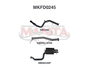 Ford Territory SZ 2.7L Cat, Pipe only centre, & Twin Exit Muffler in rear