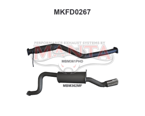 FALCON BA BF 6CYL XR6 UTE CATBACK Hotdog/Muffler