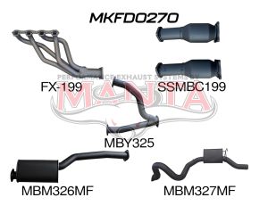 Ford Falcon EA - EF V8 Sedan 3in With Extractors Muffler/Muffler
