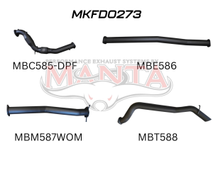 Ford PX2 Ranger 3.2L Turbo Back With Cat & Without Muffler